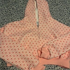 Happy Camper Pink Strawberry Hooded Jacket